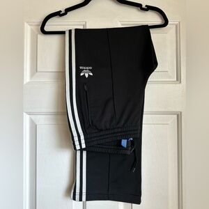 Adidas Women's Black Joggers with White Stripes